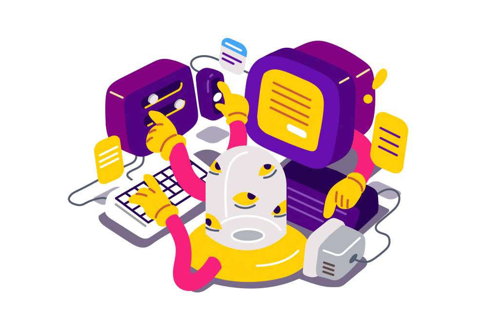 Inteligencia do mercado do futuro com grupo trido